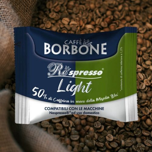 1 ks kávové kapsle Caffè Borbone Light Respresso s sníženým obsahem kofeinu kompatibilní s Nespresso