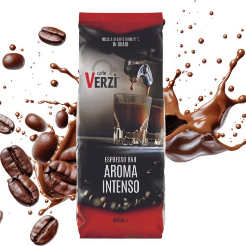 1 kg Caffé VERZI Espresso Bar AROMA INTENSO směs celých kávových zrn