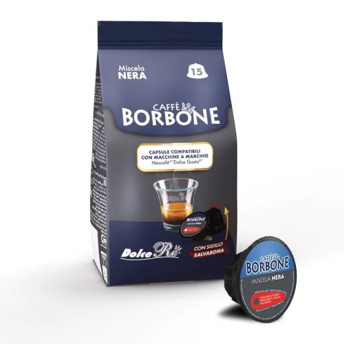 15 ks Caffè Borbone Miscela Nera kapsle kompatibilní s DOLCE GUSTO